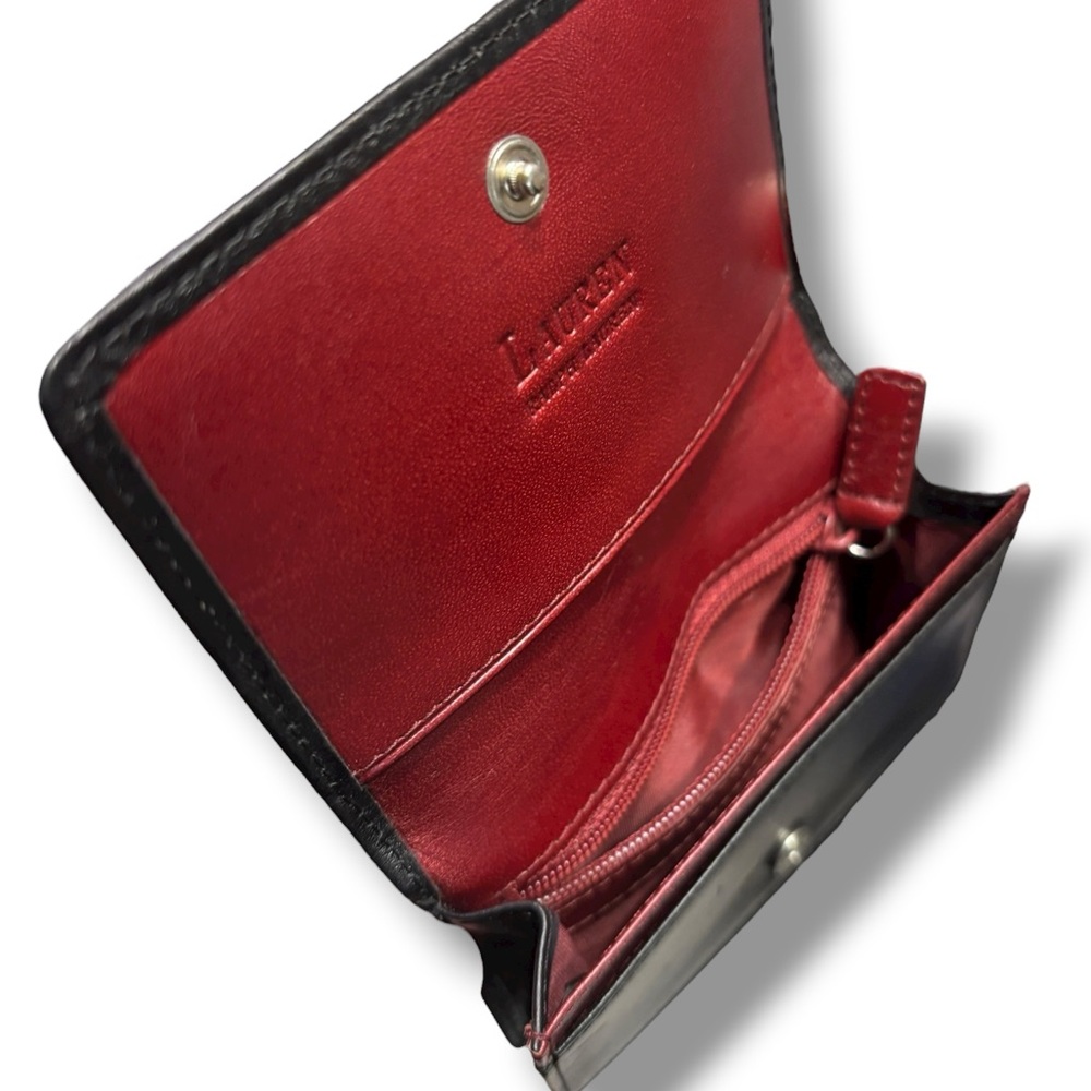 LAUREN RALPH LAUREN Black Leather Keychain Wallet - Picture 10 of 11